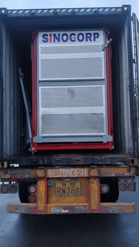 Eenvoudige kooi Dubbele kooi Kleine passagiershef Constructie Lift Rack En Pinion Gebouwhef